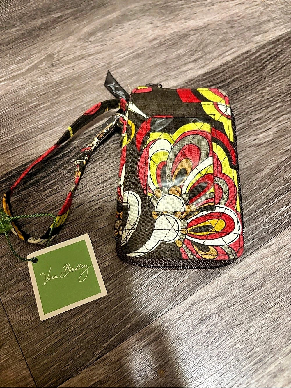 Vera Bradley Zip ID Case and Lanyard wallet